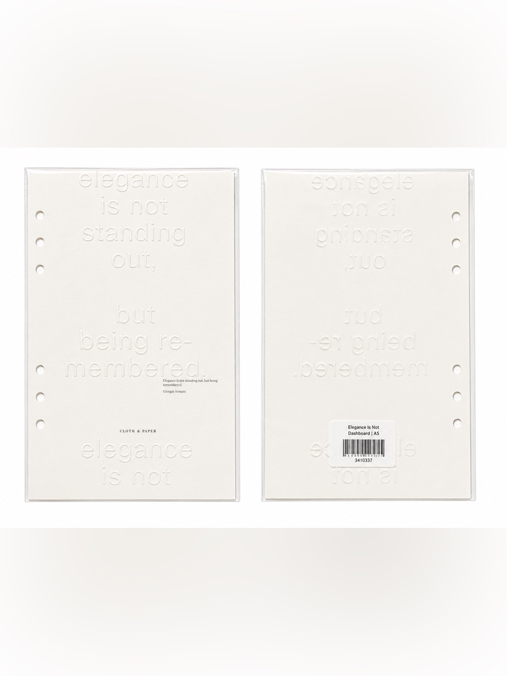 Cloth and Paper (C&P) Embossed Elegance Is Not A5 Dashboard